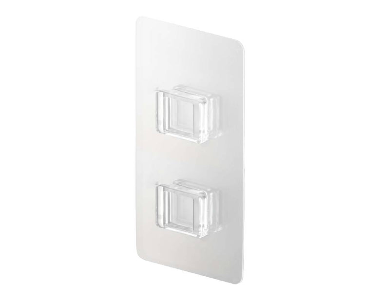 タワータイプのフィルムフックエアコン室内物干しポールホルダー。ABS樹脂製の本体とポリカーボネート製フィルムフックが特徴です。