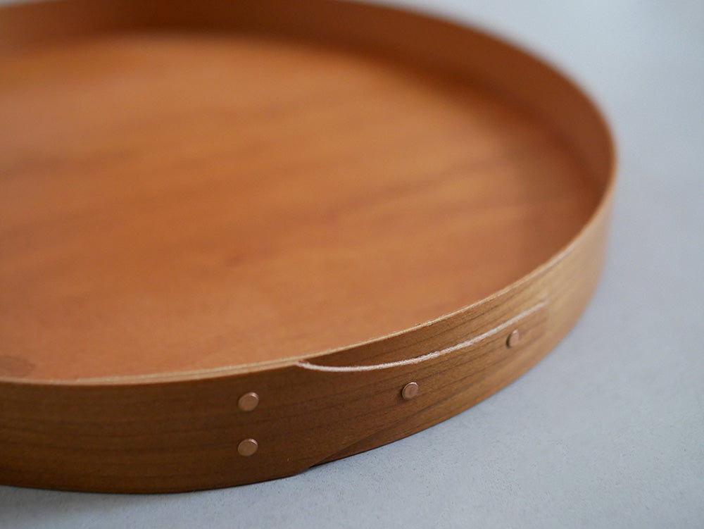 アクシスのシェーカーラウンドボックス、チェリー材を使用した自然な木目が美しい手作り木製キッチン収納ボックス