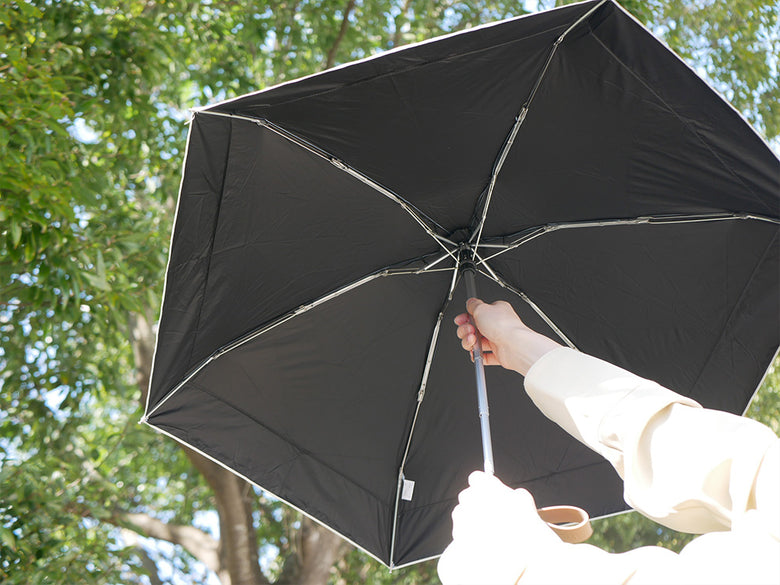 グレーのスマホサイズ折りたたみ傘