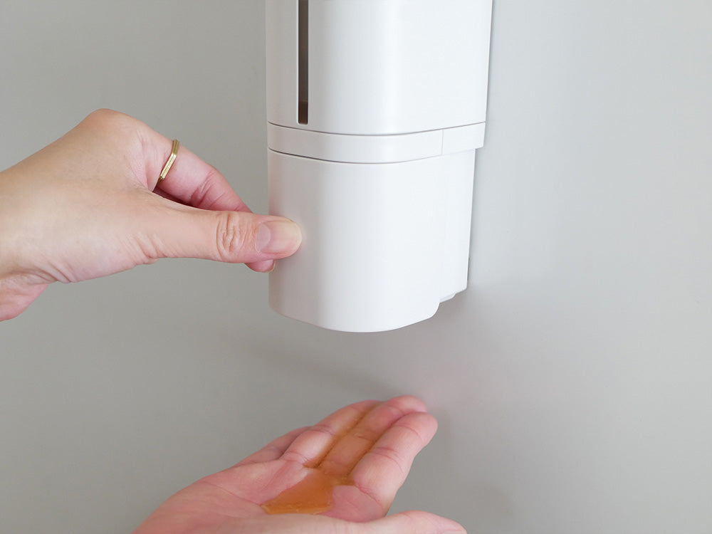 リッチェル製シールフックディスペンサー、プラスチック製の円筒形容器