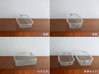 透明なプラスチック製収納バスケットに収納された【bws SELECTION】すっきり暮らす水切りかごと蓋