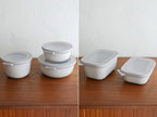 メパルのマルチ保存容器サーキュラシリーズ、丸型と長方形のプラスチック製セットと蓋
