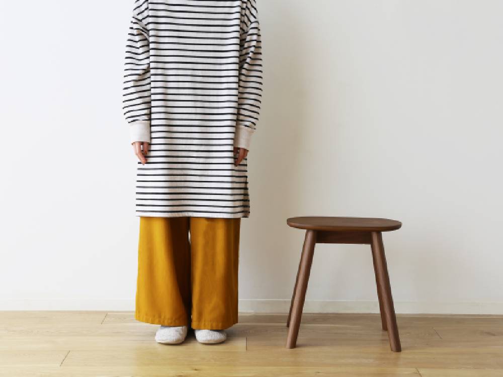 高野木工RUBEシリーズのホワイトオーク製40ハイスツール