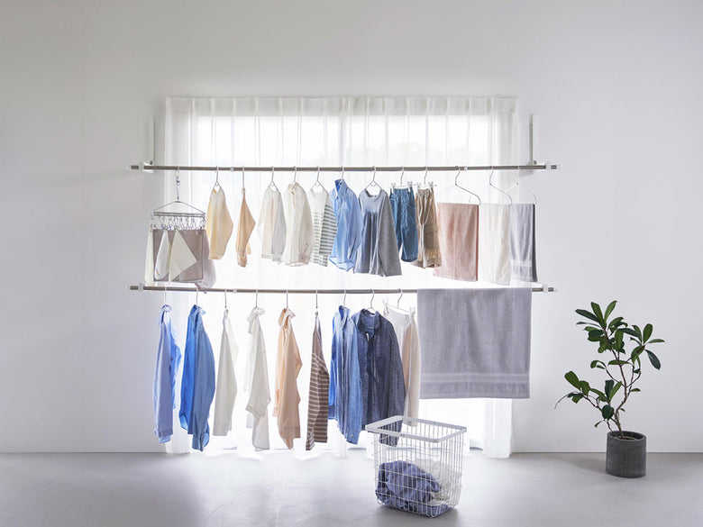 ウォール対応折り畳み物干しタワー