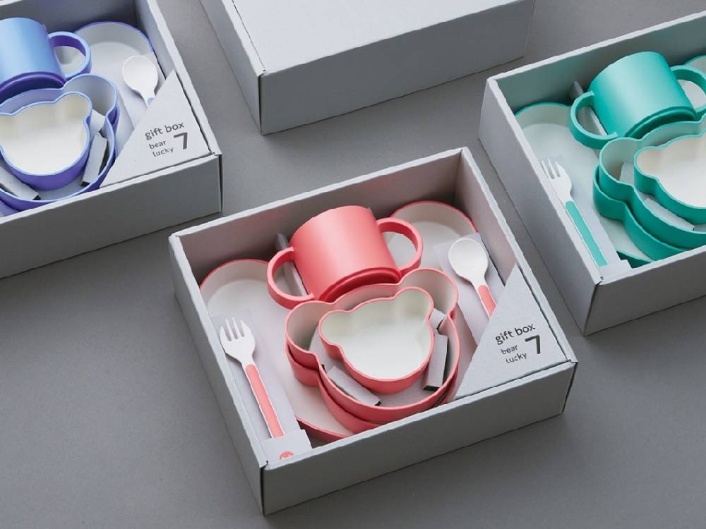 tak./タック】キッズディッシュ ギフトボックス カトラリー付【ベア