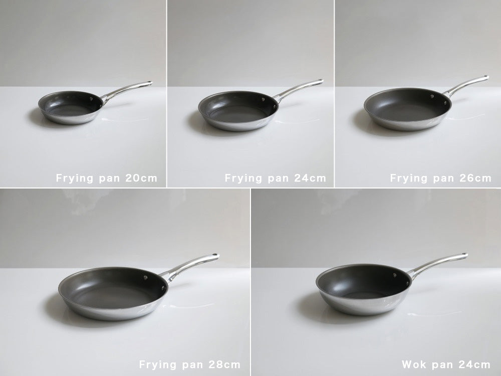 コレールのこびりつきにくいステンレスとアルミ製20cmフライパン