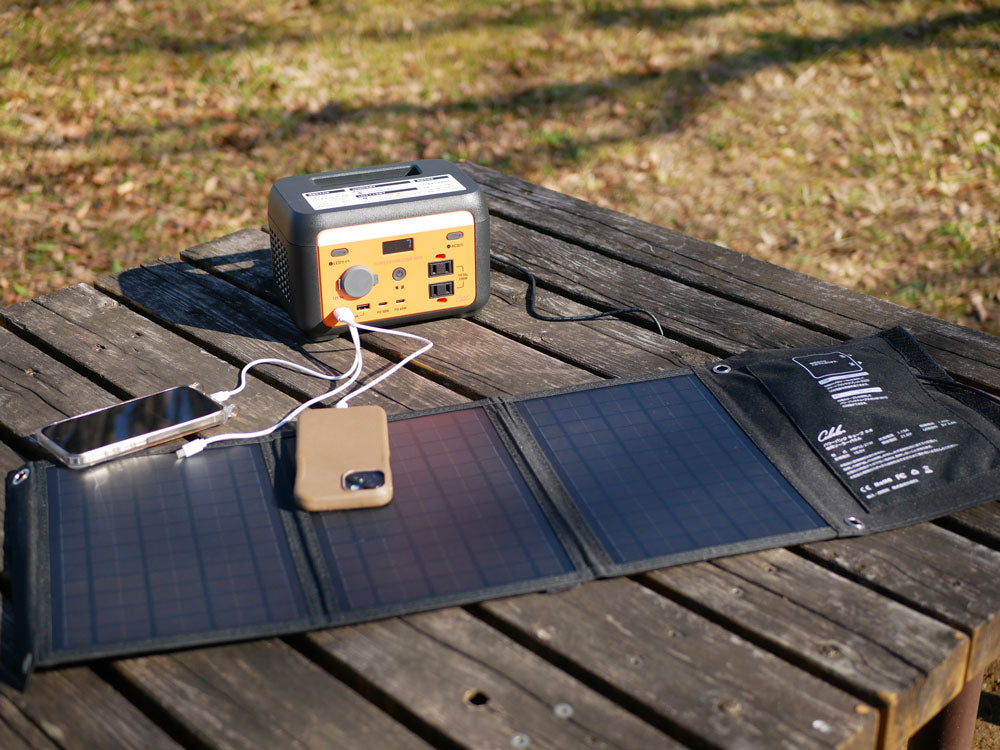 ポータブル電源　ソーラーパネルセット リン酸鉄リチウムイオン電池ポータブル電源＋ソーラーパネルセット