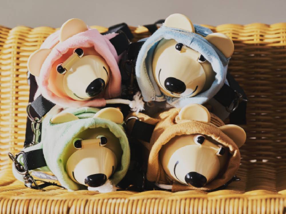 ANIMAL BOTTLE COLLEGEのテディベアデザインが施されたサーモマグ