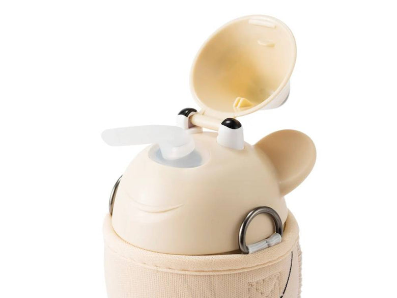 ANIMAL BOTTLE COLLEGEのサーモマグ。18-8ステンレス製本体とABS樹脂製蓋を備えた容量0.38リットルの防水プラスチックボトル