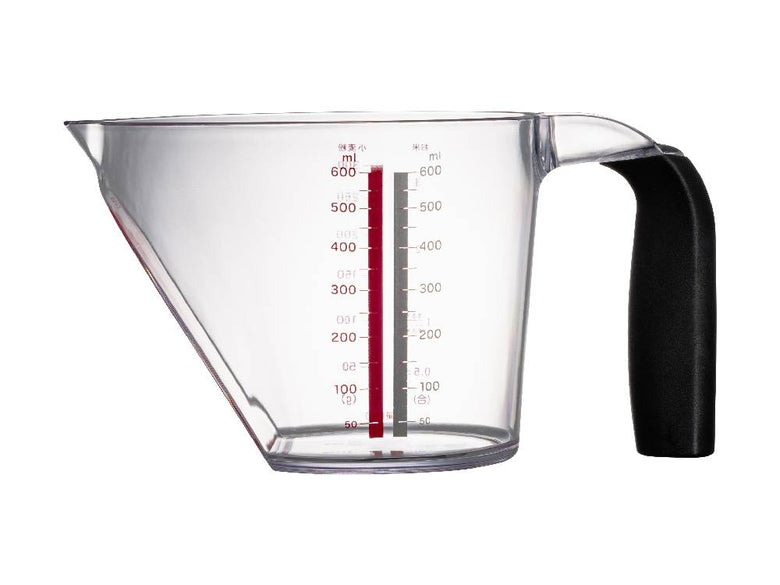 セレクト100製600ml計量カップ、透明なアス樹脂素材で目盛り付きのキッチン用計測器具