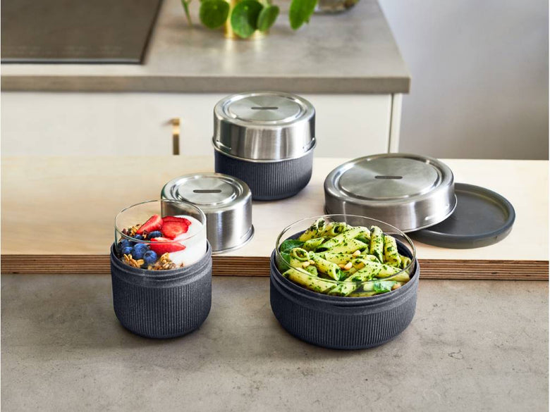 ブラックブルムのグラスランチポットとボウルセット