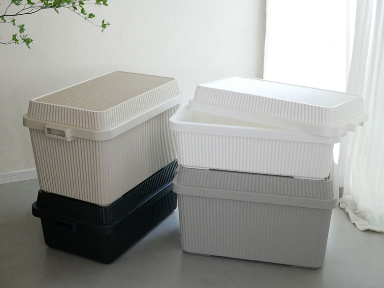 ライクイットの蓋付きプラスチックスタックアップコンテナーセット