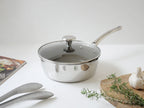 《ノベルティ付》【CORELLE/コレール】multi pan ガラス蓋付 / 22cm（キッチンツール2点セット）