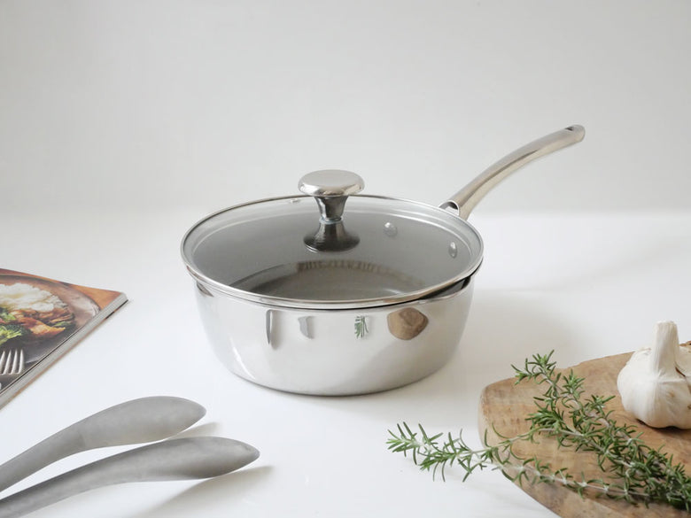 《ノベルティ付》【CORELLE/コレール】multi pan ガラス蓋付 / 22cm（キッチンツール2点セット）