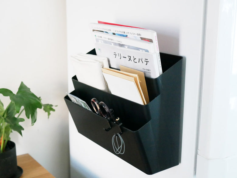 【tower/タワー】冷蔵庫横マグネット収納ポケット 3段