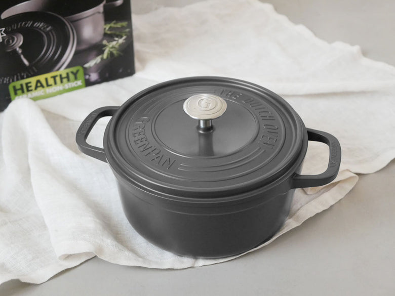 【GREENPAN/グリーンパン】フェザーウェイト ココット ラウンド ポットホルダー2個付