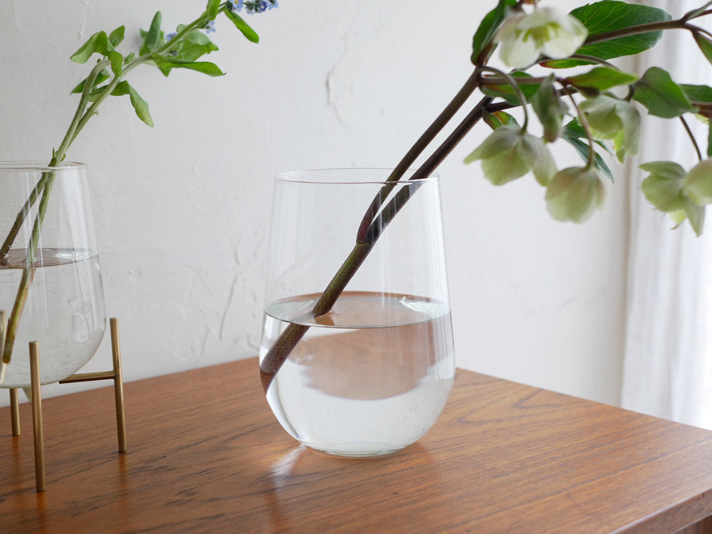 【Horn Please MADE/ホーンプリーズ】リューズガラス フラワーベース オヴァル