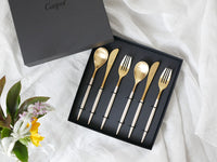 ディナー6本ギフトセット / アイボリーゴールド