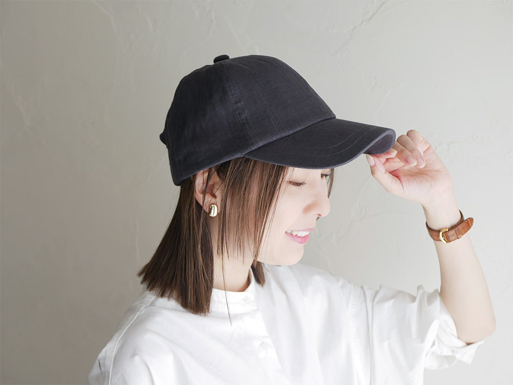 【shesay/シセイ】サラッと被れる爽やかなリネンキャップ