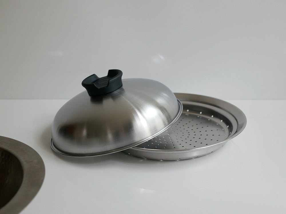 《単品》【Arnest/アーネスト】とにかく洗いやすいステンレス卓上鍋/のせるだけ蒸し器