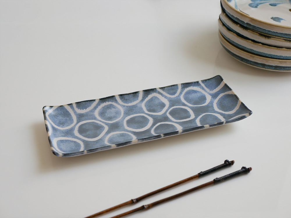 【awasaka/アワサカ】職人筆の味わいを感じる和モダンなうつわ Brush Blue