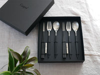 ディナー4本＋KUBEお箸ギフトセット / ブラックシルバー
