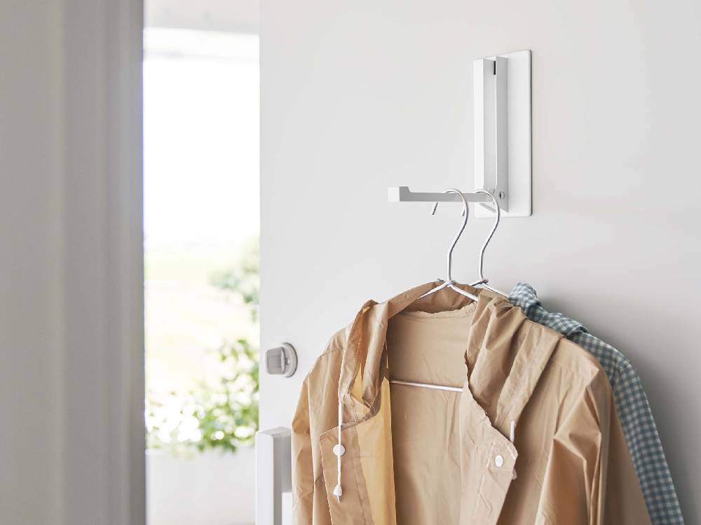 【tower/タワー】マグネット折り畳みハンガー ホワイト