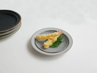 丸皿S / ライトグレー×黒酸化網