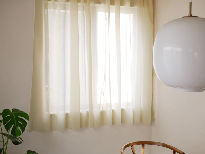 【Comore Sun】コットンのクリップ留めカーテン 1枚