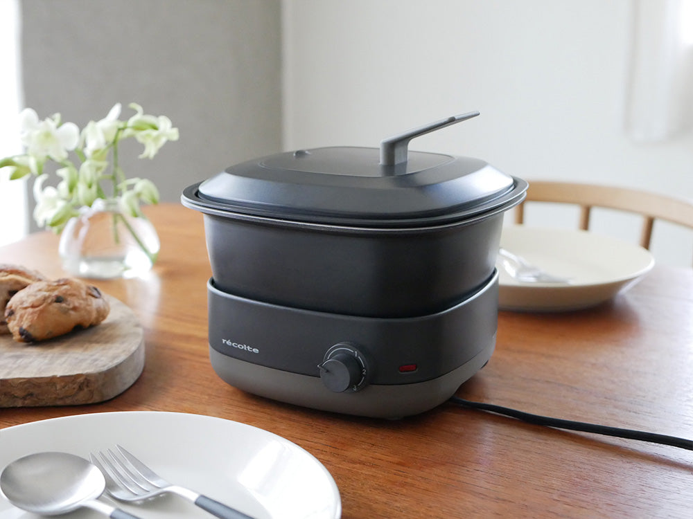 【recolte/レコルト】卓上電気小鍋　ポットデュオ キャレ
