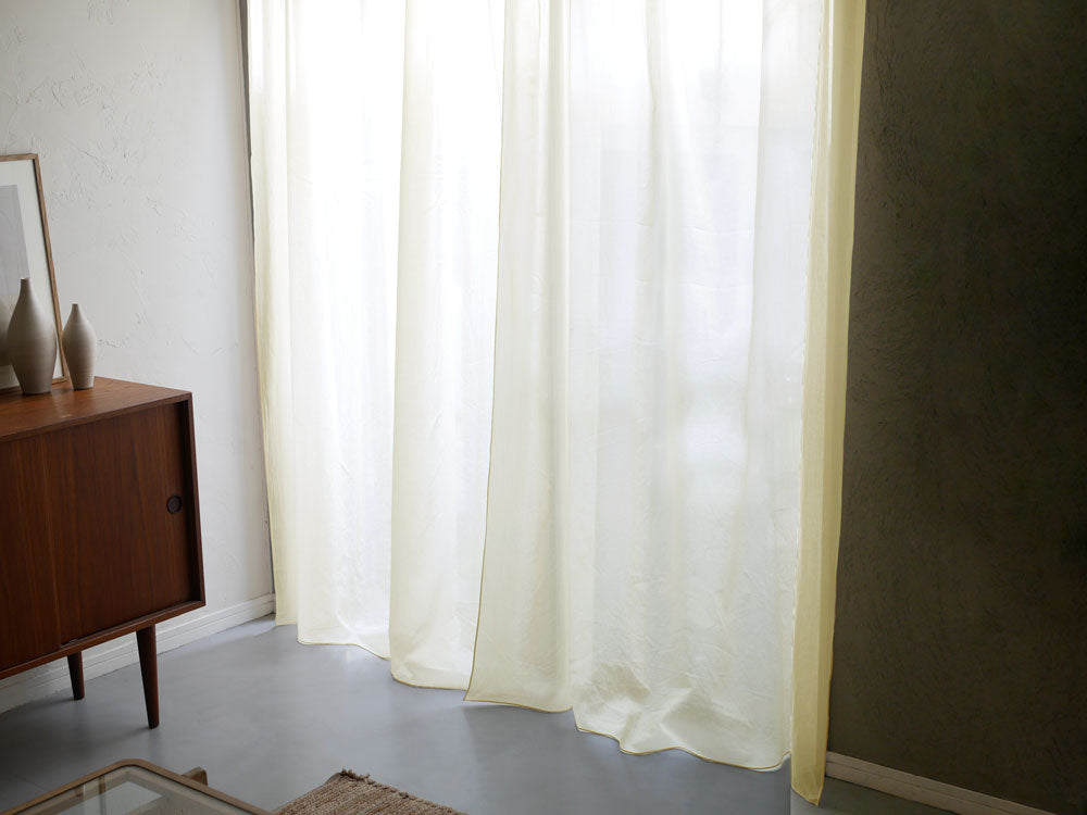 【Comore Sun】コットンのクリップ留めカーテン 1枚