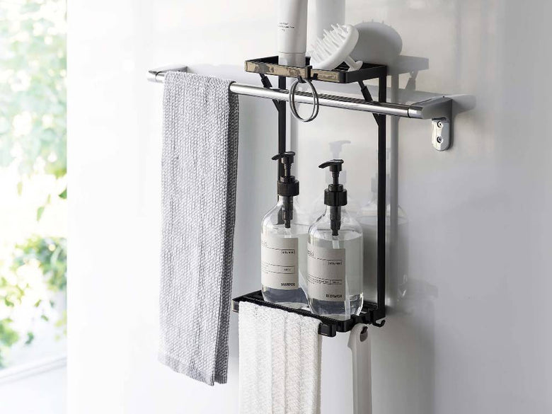 【tower/タワー】タオル掛け上ラック 2段