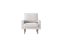 1人掛けソファ / アイボリー / 脚 ホワイトオーク