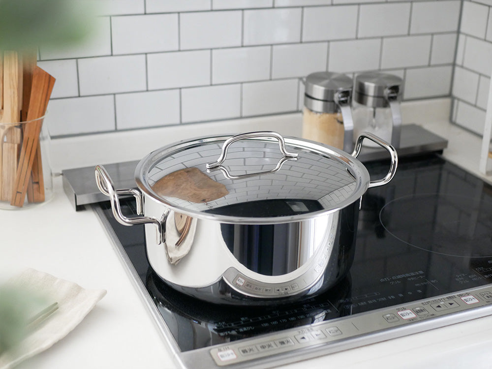 【geo product/ジオプロダクト】15年保証の日本製フタ付き鍋